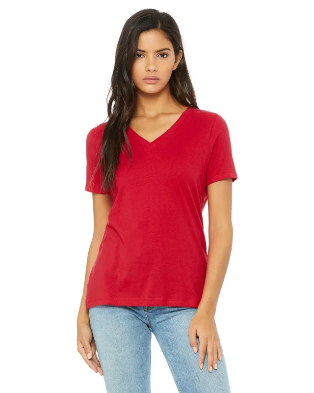 Bella + Canvas Ladies' Relaxed Jersey V-Neck T-Shirt — view 11
