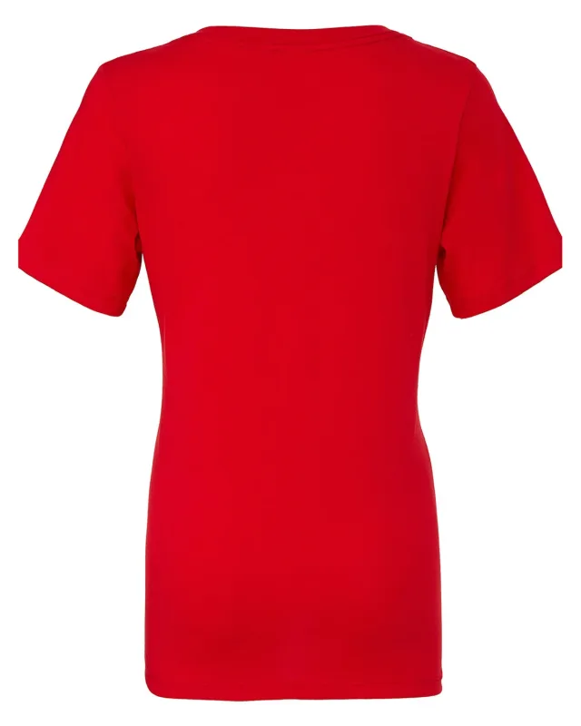 Bella + Canvas Ladies' Relaxed Jersey V-Neck T-Shirt — view 12