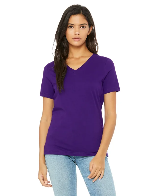 Bella + Canvas Ladies' Relaxed Jersey V-Neck T-Shirt — view 17