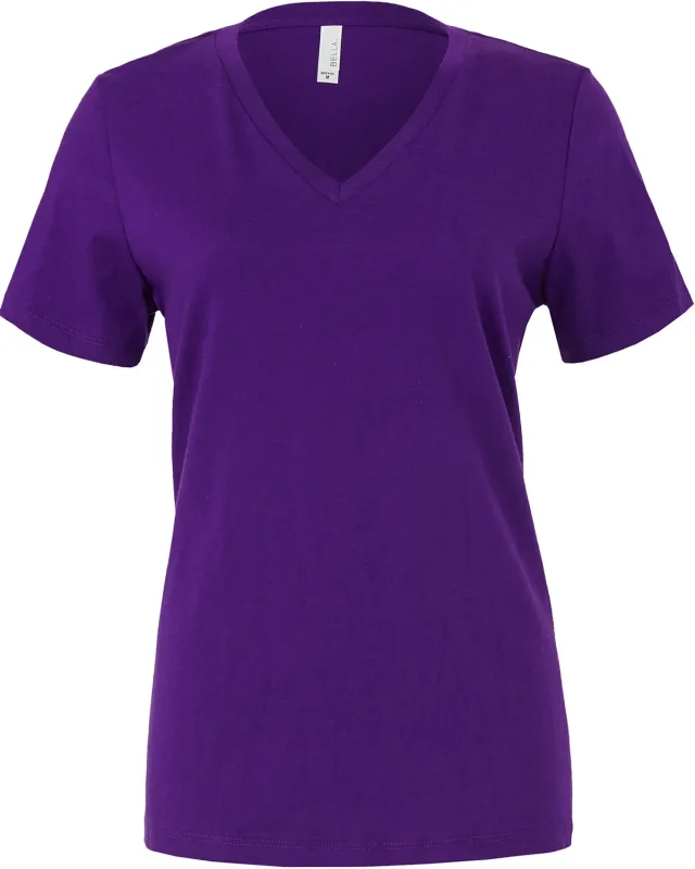 Bella + Canvas Ladies' Relaxed Jersey V-Neck T-Shirt — view 20