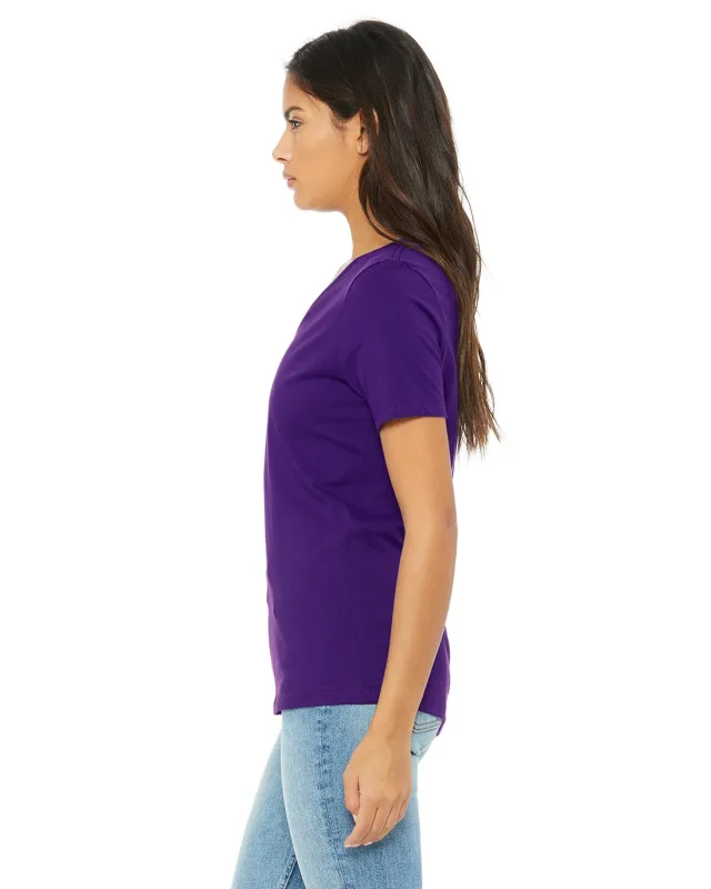 Bella + Canvas Ladies' Relaxed Jersey V-Neck T-Shirt — view 21