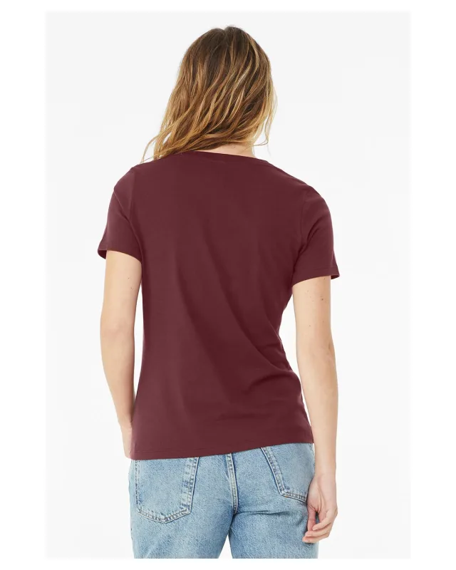 Bella + Canvas Ladies' Relaxed Jersey V-Neck T-Shirt — view 25