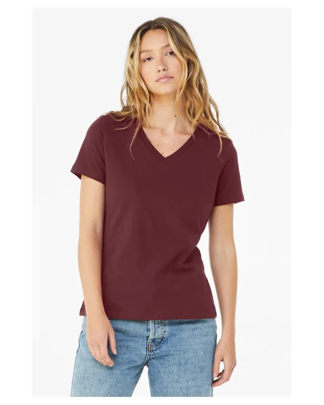 Bella + Canvas Ladies' Relaxed Jersey V-Neck T-Shirt — view 26