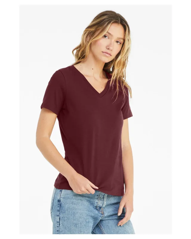 Bella + Canvas Ladies' Relaxed Jersey V-Neck T-Shirt — view 27