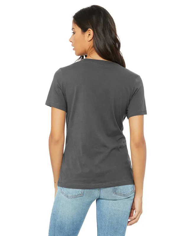 Bella + Canvas Ladies' Relaxed Jersey V-Neck T-Shirt — view 28