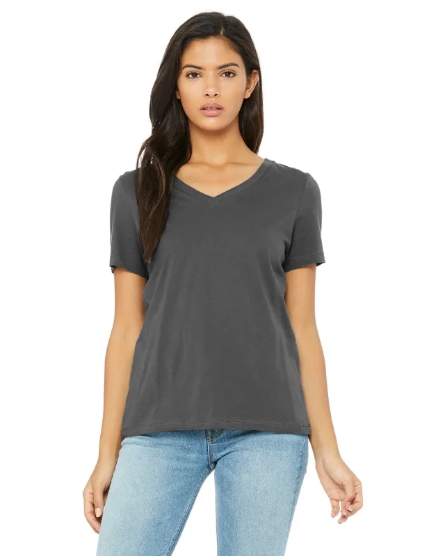 Bella + Canvas Ladies' Relaxed Jersey V-Neck T-Shirt — view 29