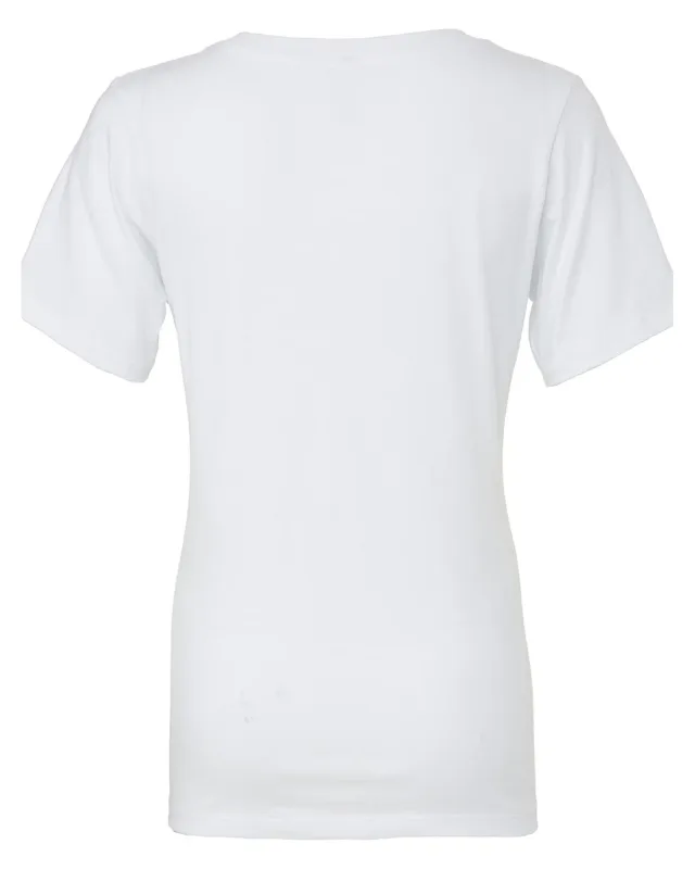 Bella + Canvas Ladies' Relaxed Jersey V-Neck T-Shirt — view 3