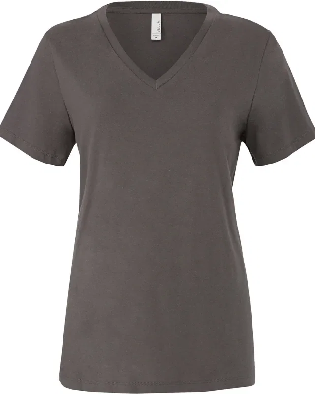 Bella + Canvas Ladies' Relaxed Jersey V-Neck T-Shirt — view 32