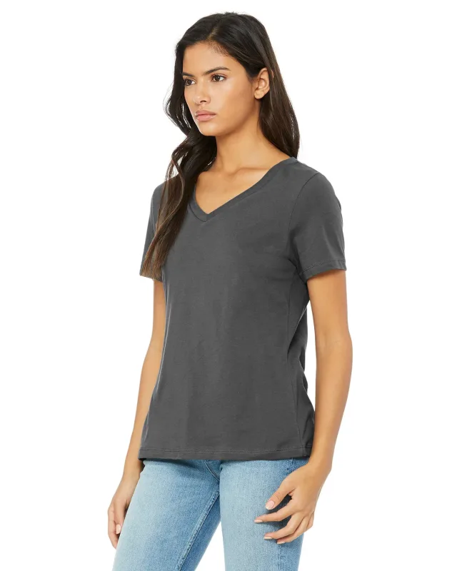 Bella + Canvas Ladies' Relaxed Jersey V-Neck T-Shirt — view 33