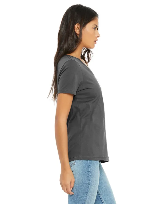 Bella + Canvas Ladies' Relaxed Jersey V-Neck T-Shirt — view 34