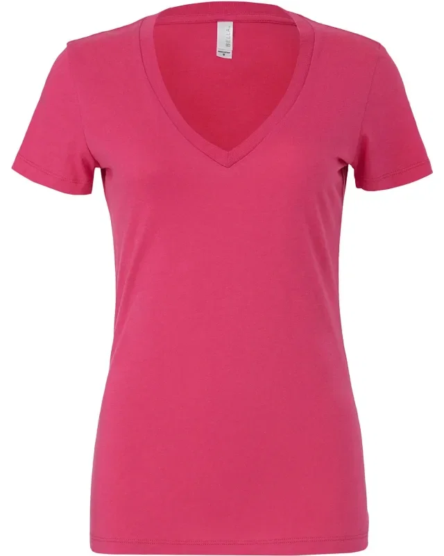 Bella + Canvas Ladies' Relaxed Jersey V-Neck T-Shirt — view 39