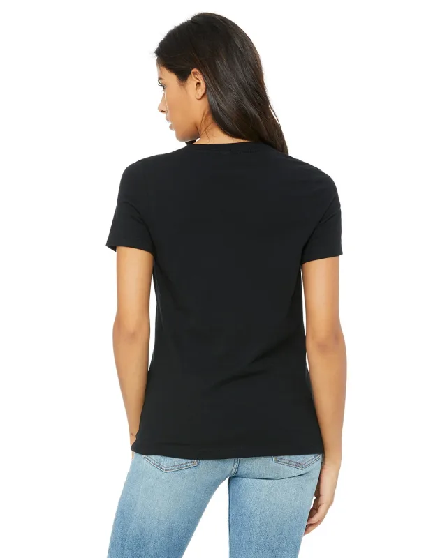 Bella + Canvas Ladies' Relaxed Jersey V-Neck T-Shirt — view 44