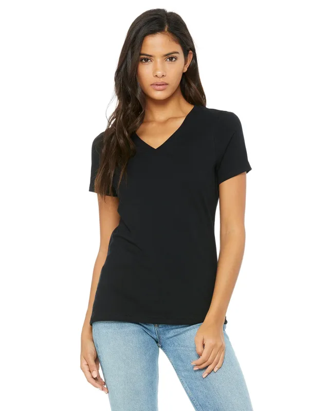 Bella + Canvas Ladies' Relaxed Jersey V-Neck T-Shirt — view 45