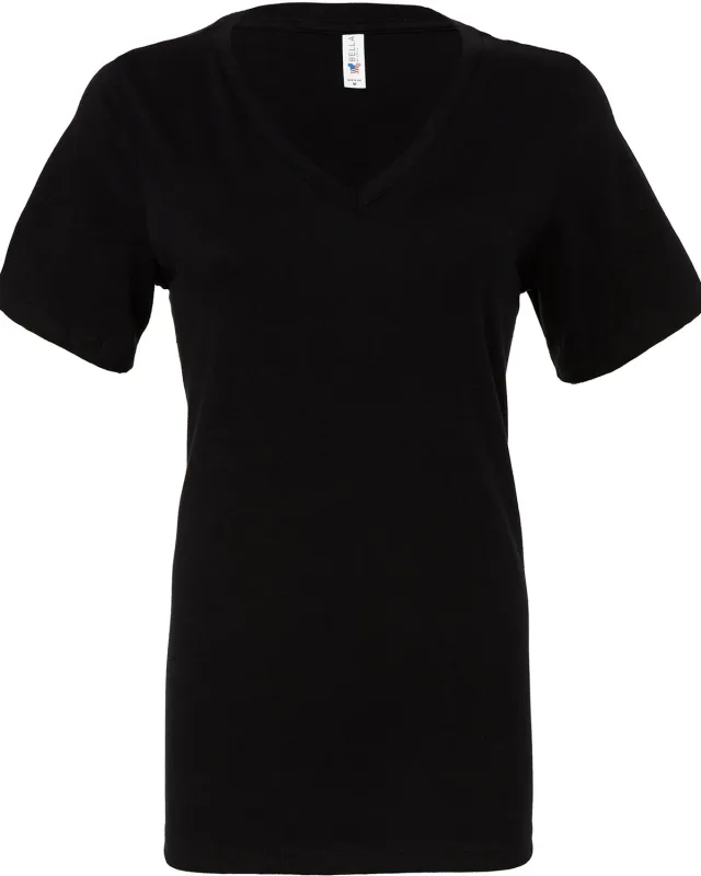 Bella + Canvas Ladies' Relaxed Jersey V-Neck T-Shirt — view 48
