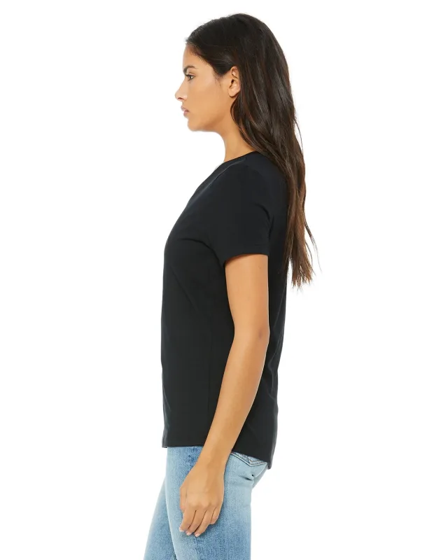 Bella + Canvas Ladies' Relaxed Jersey V-Neck T-Shirt — view 49