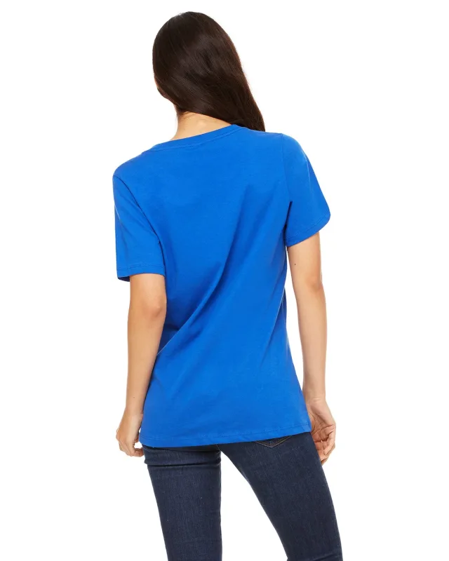 Bella + Canvas Ladies' Relaxed Jersey V-Neck T-Shirt — view 50