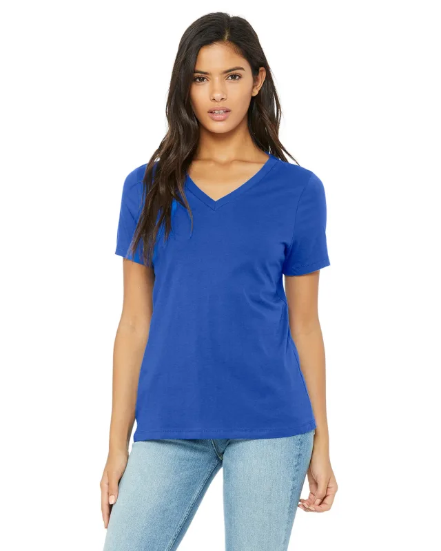 Bella + Canvas Ladies' Relaxed Jersey V-Neck T-Shirt — view 51