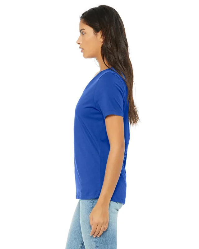Bella + Canvas Ladies' Relaxed Jersey V-Neck T-Shirt — view 55