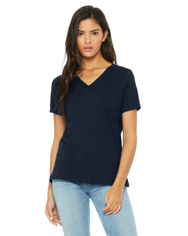 Bella + Canvas Ladies' Relaxed Jersey V-Neck T-Shirt — view 57