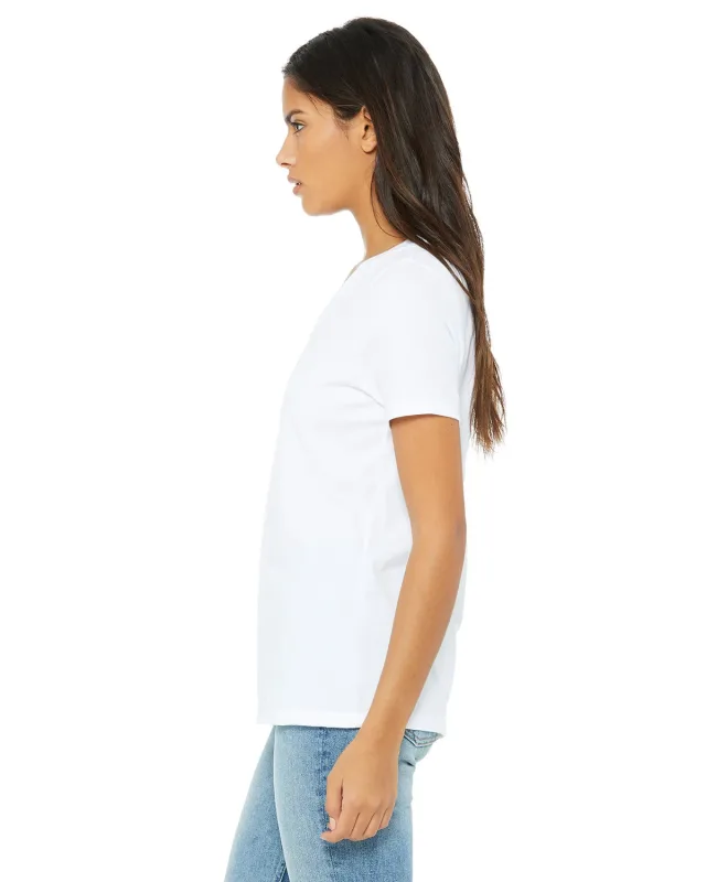 Bella + Canvas Ladies' Relaxed Jersey V-Neck T-Shirt — view 6
