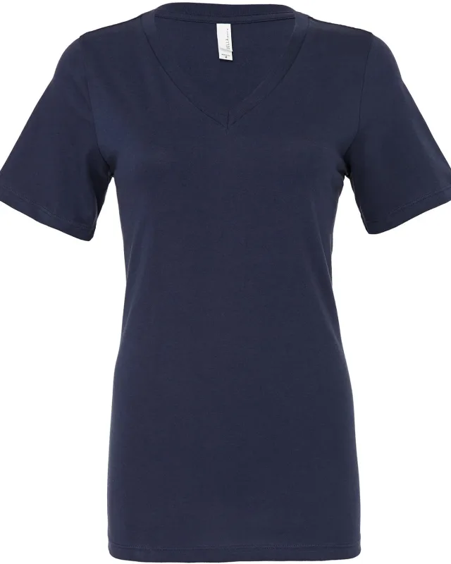 Bella + Canvas Ladies' Relaxed Jersey V-Neck T-Shirt — view 60