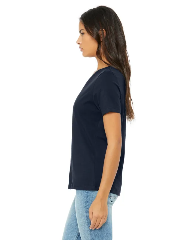 Bella + Canvas Ladies' Relaxed Jersey V-Neck T-Shirt — view 61