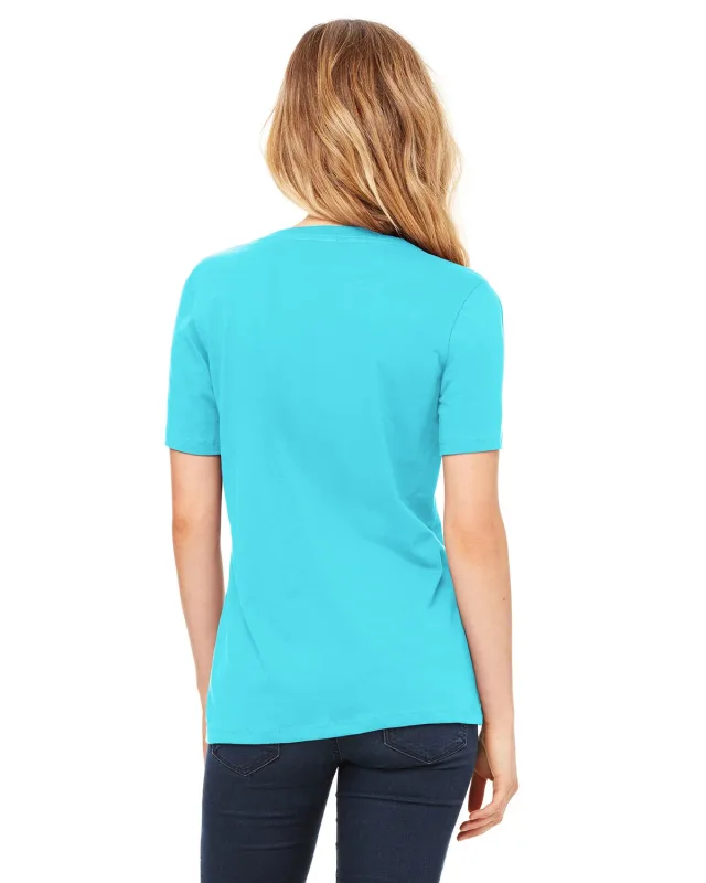 Bella + Canvas Ladies' Relaxed Jersey V-Neck T-Shirt — view 65