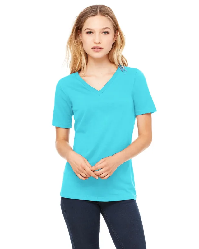 Bella + Canvas Ladies' Relaxed Jersey V-Neck T-Shirt — view 66