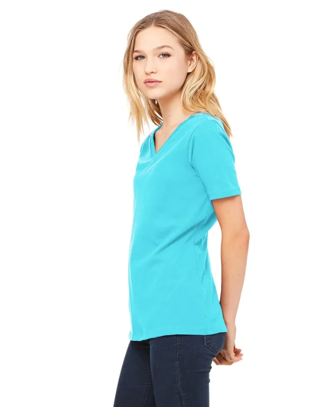 Bella + Canvas Ladies' Relaxed Jersey V-Neck T-Shirt — view 67