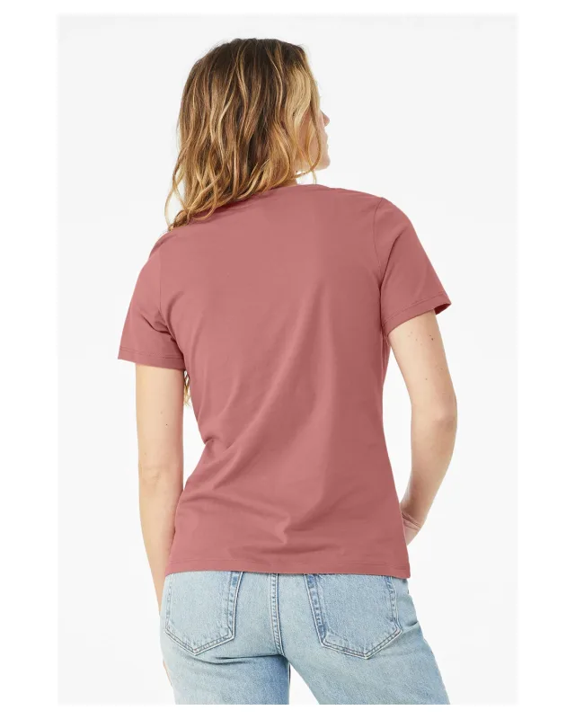 Bella + Canvas Ladies' Relaxed Jersey V-Neck T-Shirt — view 70