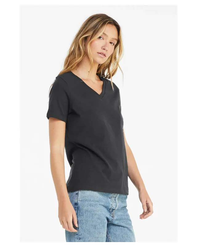 Bella + Canvas Ladies' Relaxed Jersey V-Neck T-Shirt — view 78