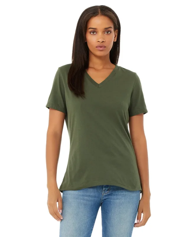 Bella + Canvas Ladies' Relaxed Jersey V-Neck T-Shirt — view 79