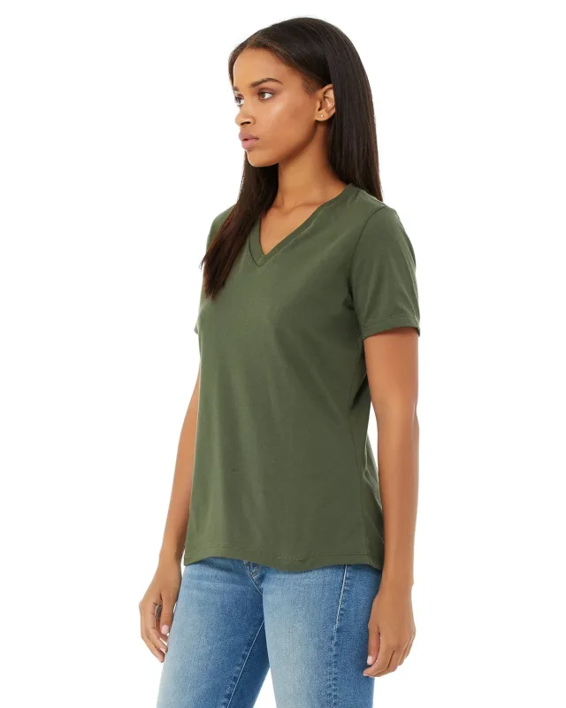 Bella + Canvas Ladies' Relaxed Jersey V-Neck T-Shirt — view 80