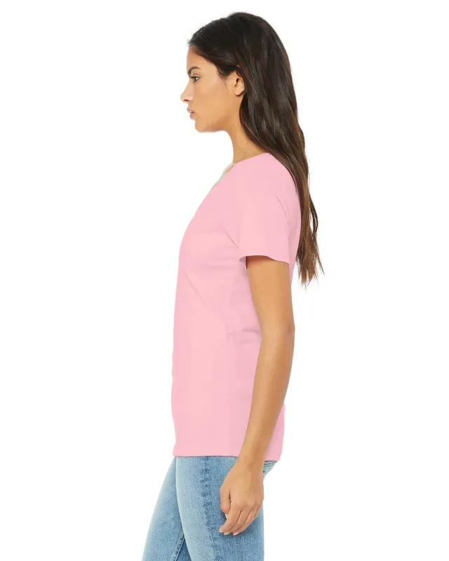 Bella + Canvas Ladies' Relaxed Jersey V-Neck T-Shirt — view 9