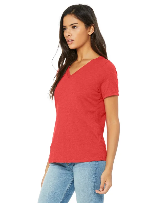 Bella + Canvas Ladies' Relaxed Triblend V-Neck T-Shirt — view 10