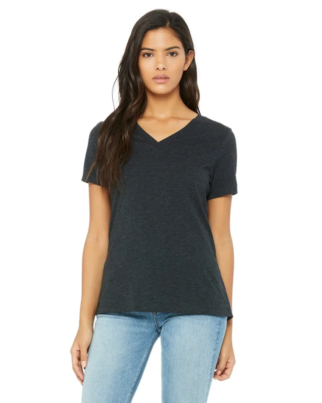 Bella + Canvas Ladies' Relaxed Triblend V-Neck T-Shirt — view 14