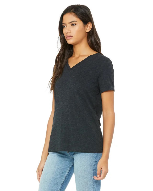Bella + Canvas Ladies' Relaxed Triblend V-Neck T-Shirt — view 15