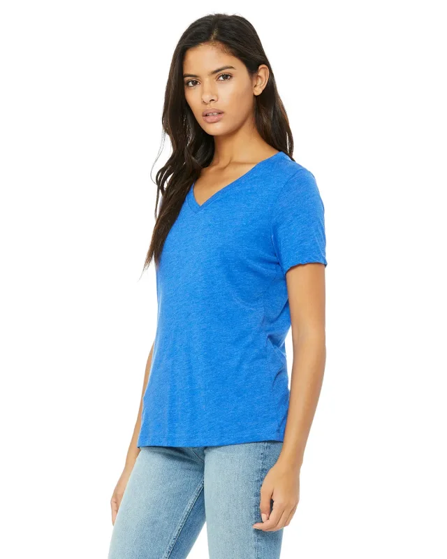 Bella + Canvas Ladies' Relaxed Triblend V-Neck T-Shirt — view 19
