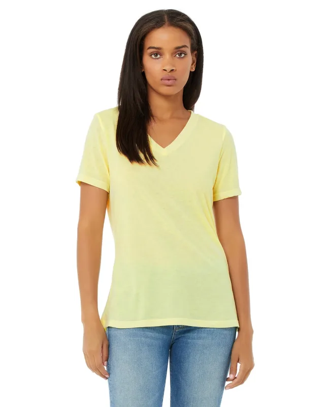Bella + Canvas Ladies' Relaxed Triblend V-Neck T-Shirt — view 22