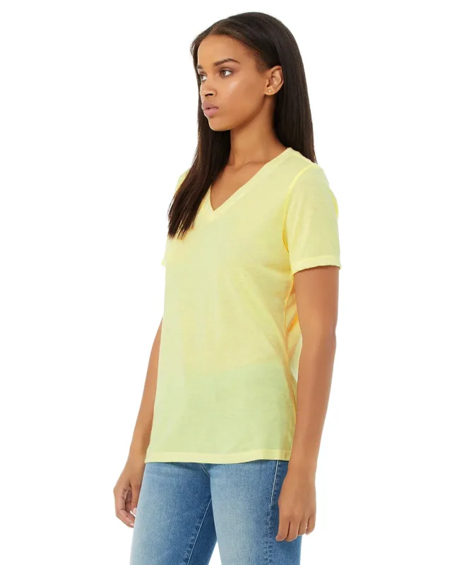 Bella + Canvas Ladies' Relaxed Triblend V-Neck T-Shirt — view 23