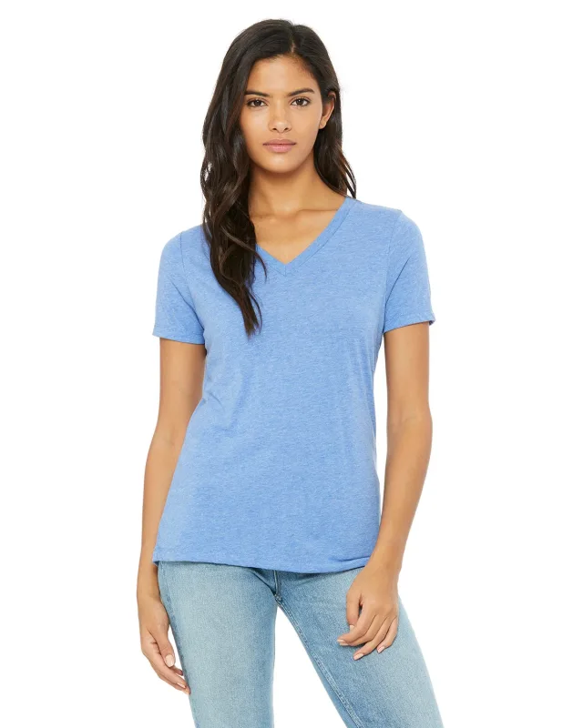 Bella + Canvas Ladies' Relaxed Triblend V-Neck T-Shirt — view 4