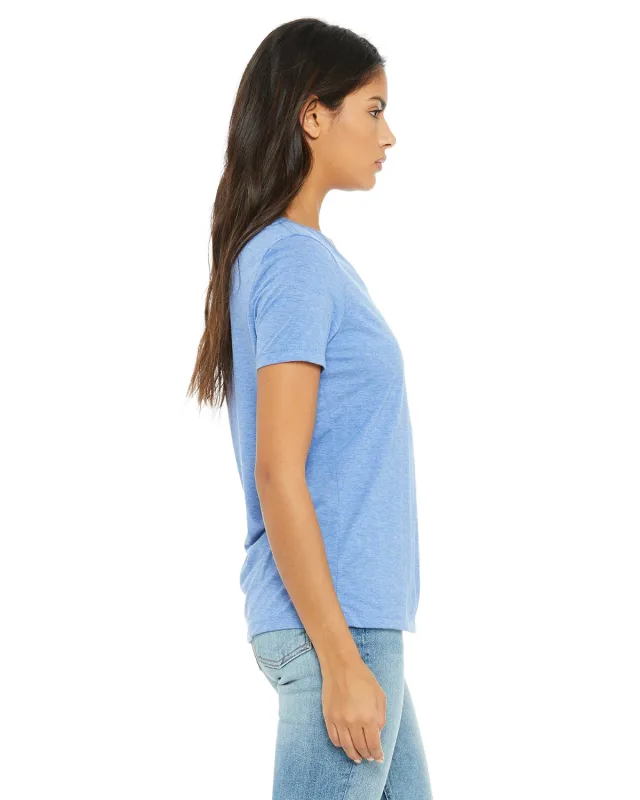 Bella + Canvas Ladies' Relaxed Triblend V-Neck T-Shirt — view 6