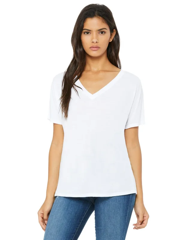 Bella + Canvas Ladies' Slouchy V-Neck T-Shirt — view 4