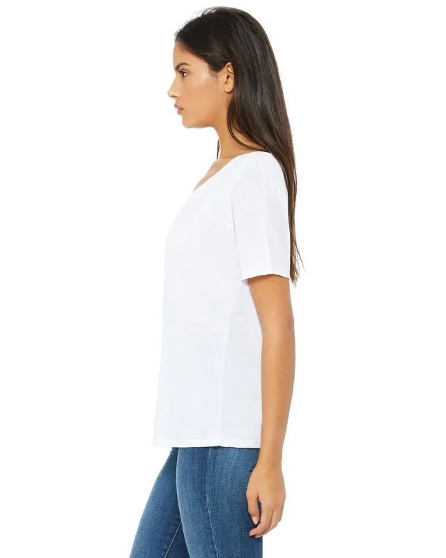 Bella + Canvas Ladies' Slouchy V-Neck T-Shirt — view 8