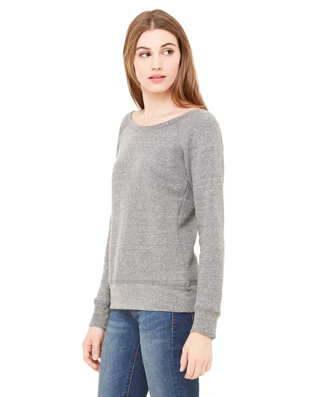 Bella + Canvas Ladies' Sponge Fleece Wide Neck Sweatshirt — view 11