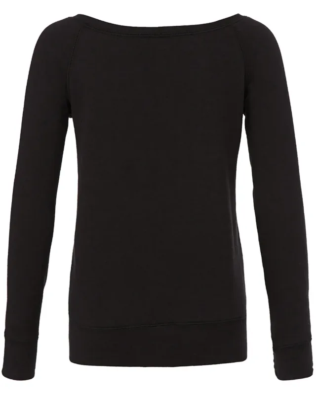 Bella + Canvas Ladies' Sponge Fleece Wide Neck Sweatshirt — view 14