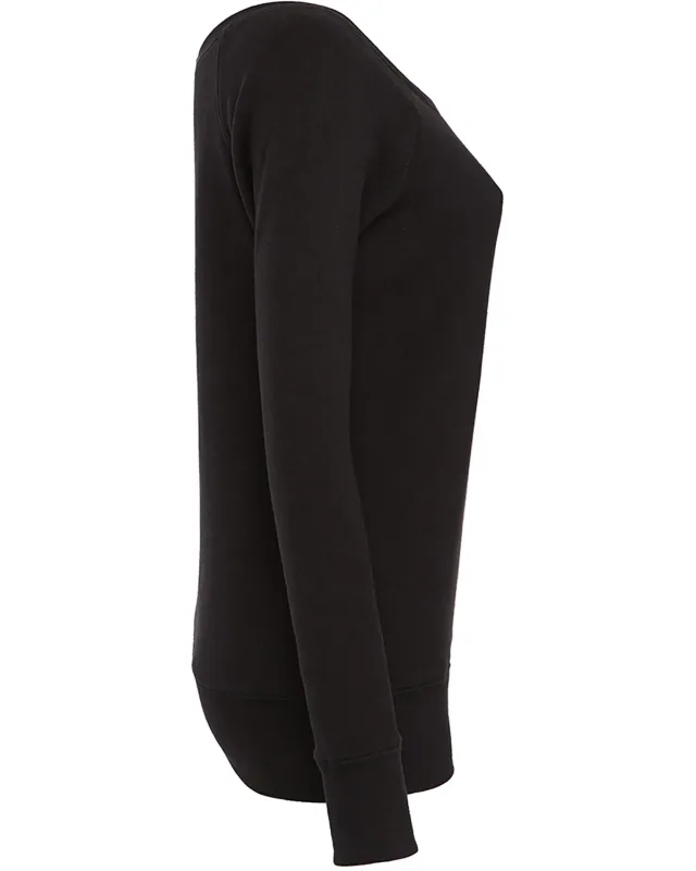 Bella + Canvas Ladies' Sponge Fleece Wide Neck Sweatshirt — view 15