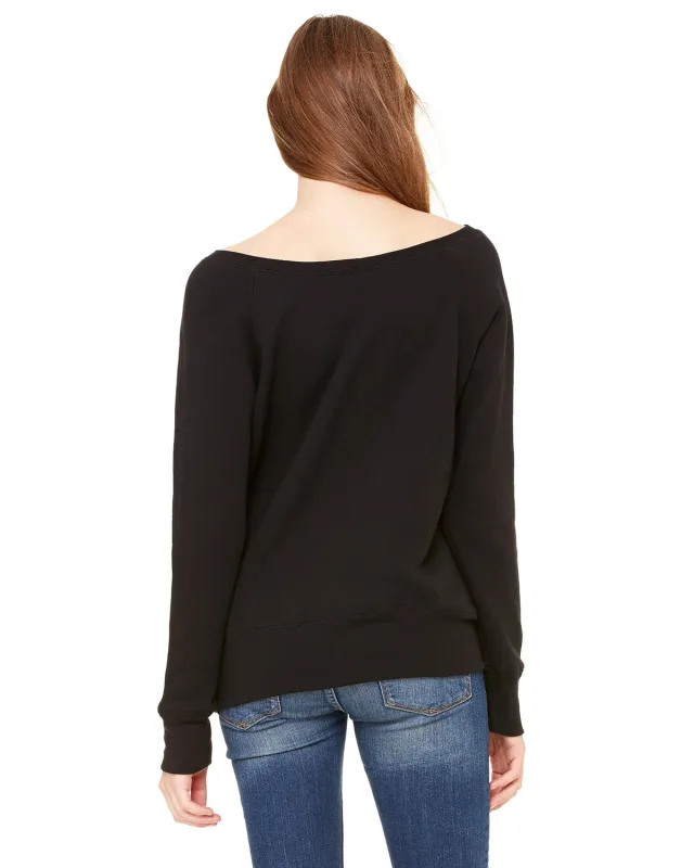 Bella + Canvas Ladies' Sponge Fleece Wide Neck Sweatshirt — view 18