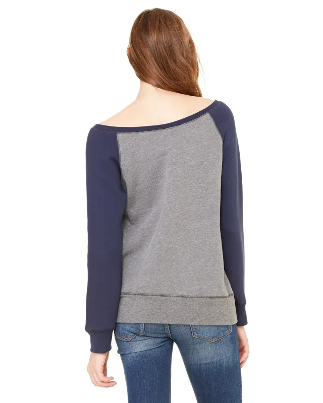 Bella + Canvas Ladies' Sponge Fleece Wide Neck Sweatshirt — view 21