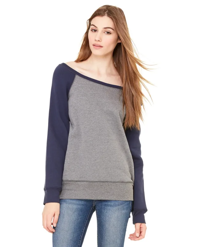 Bella + Canvas Ladies' Sponge Fleece Wide Neck Sweatshirt — view 22